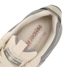 Skechers SWITCH BACK 女士休闲鞋 系带都市户外鞋，舒适轻便休闲鞋 180162-NTGY - 自然色/灰色 - 查看 6