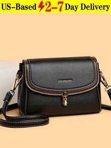 2026 New Solid Color Vintage Ladies Handbag, Luxury Designer Ladies Crossbody Bag, High Quality Soft Leather Ladies Wallet, Tote Bag, Ladies Tote Bag, Ladies Handbag, Ladies Wallet, For Strolling, Travel, Shopping, Work, Daily Commute, Etc. - 彩色 - 查看 1