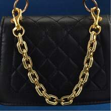 1 Pc Retro Fashion Oval Carved  Bag Chain Hanging High-End Feeling Belongs To Crossbody Bag Extension Chain Accessories - 古金 - 查看 2