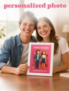 1pc Custom Action Figure Cartoon Photo Frame, 2D Personalized Personalized Action Figure Poster, Funny Gift Ideas For Wedding, Birthday, Christmas, Halloween, Party, Decorations Room,Backdrop Decoration, Fathers Day, Grandpa, Husband, Boyfriend, Home Decor