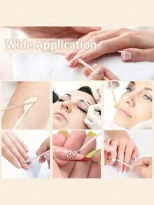 500/300/200 件双面角质层推杆，美甲水钻去除，美甲和足部护理工具 - 米色 - 查看 7