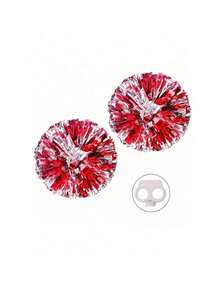 2 件啦啦队手持绒球丝带，舞蹈表演道具，广场舞游戏道具，用于足球、篮球、足球和体育表演、团队运动、舞蹈和啦啦队道具