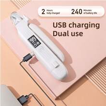 1 件二合一宠物指甲钳，猫狗指甲磨床带 LED 灯，USB 充电，防溅保护，适用于小型、中型和大型犬和猫，日常家居使用 - 彩色 - 查看 7