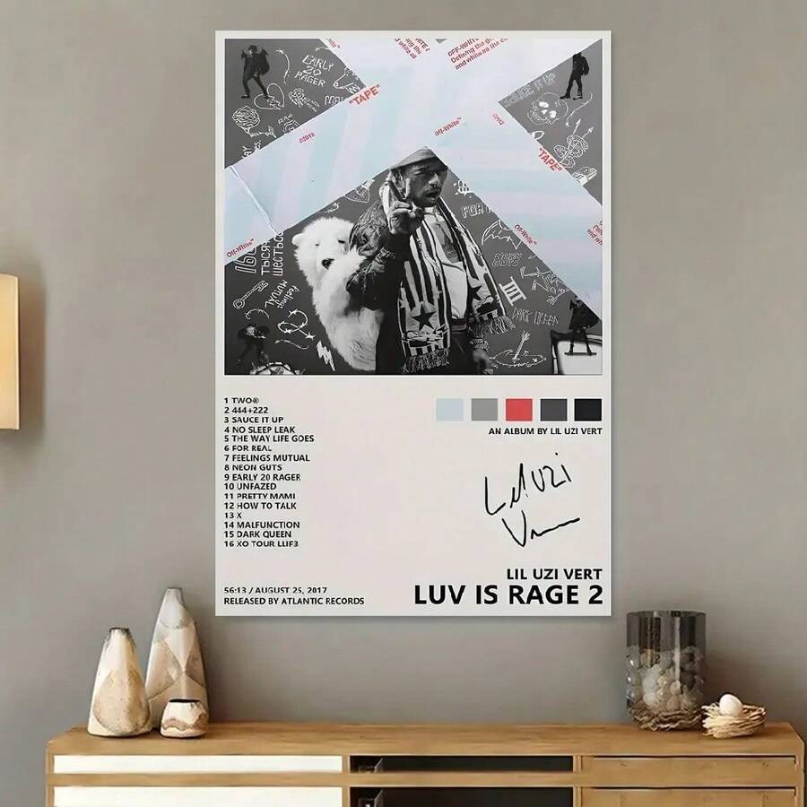 Framed Luv Is Rage 2 Album Canvas Poster, Modern Home Bedroom Wall Art ...