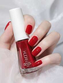 10ml Water-Based Nail Polish, Quick Drying, Long-Lasting, Peelable, Odorless, Suitable For Students And Nail Salons, Perfect For Women And Girls - New Nail Polish For Spring, Summer, Autumn And Winter Nails - Rose Red - View 6