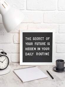 1 件黑色毛毡字母板墙饰，搭配优雅的深色木框和白色字母，高品质可互换字母牌，适用于家居装饰、励志名言、婴儿公告、价格清单、留言板，也适用于房间、卧室和圣诞节装饰。 - 彩色 - 查看 12