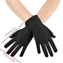 3 Pares de Luvas Minimalistas de Cor Sólida Antiderrapantes e Respiráveis, Adequadas para Ocasiões Formais, Decoração de Fantasias, Adereços para Fotografia, Luvas Curtas Minimalistas para Decoração de Outono