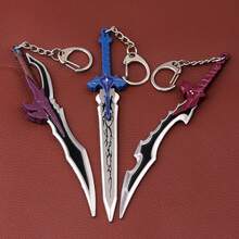 1 pezzo Portachiavi modello in metallo dell'arma Kasaka's Poison Knife del personaggio Sung Jin-Woo dell'anime Solo Leveling, regalo da collezione per gli amici fan