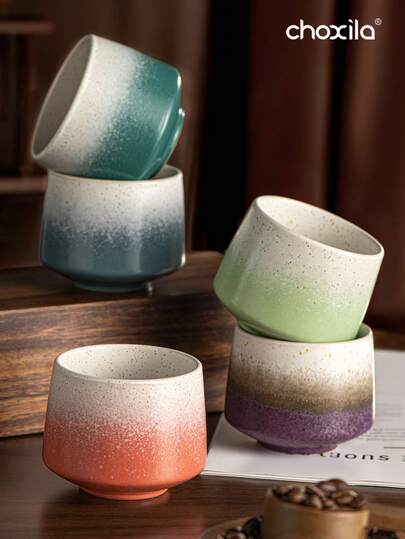 choxila 1pc Vintage Ceramic Coffee Mug - Espresso Cups, Tea Cups, Milk Cups, Reusable High Aesthetic Drinkware For Afternoon Tea, Home, Camping & Holiday Gifts