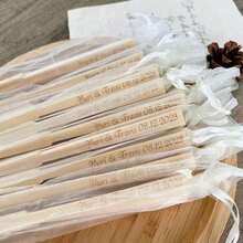 Personalized Silk Wedding Hand Fans, White Letter Engraved Folding Fans, Bulk Personalised Wedding Bridal Party Favors Special Event Fans Summer Wedding, Rustic Fashionable, Vintage, For Women/Men, School Supplies, For Teenagers, Junior High School Students, Middle School Students, High School Senior High School Students, College Students, University Students, Freshman, Sophomore, Underclassmen