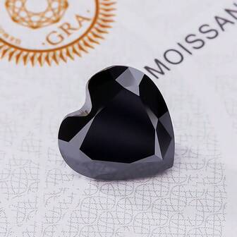 1pc Fashionable Genuine Moissanite Heart-Shaped Loose Diamond, Factory Direct For Jewelry Setting