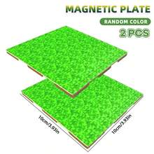 Tablero magnético de base, compatible con varios juguetes de bloques de construcción magnéticos, juguetes de rompecabezas para exteriores, estimula la creatividad, desarrolla habilidades motoras finas, bloques magnéticos DIY, regalo para niños y niñas - Multicolor - Ver 11