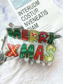 Christmas Half-Bundle Hairpins, Cute Shark And Tree-Shaped Hairpins, Featuring Elements Such As Santa Claus, Christmas Tree, Bells, And Christmas Greetings. Hair Accessories - Perfect For Christmas, Christmas Headwear, Christmas Gifts, Christmas Decorations.