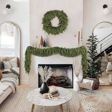 Guirnalda artificial de cedro suave de 182.88 cm, follaje verde flexible de goma de pino premium, centro de chimenea, decoración de mesa de comedor larga, ideal para decoraciones de boda, fiesta y hogar de temporada, enredadera de ciprés sin contenedor para la sala de estar - Paquete de 1