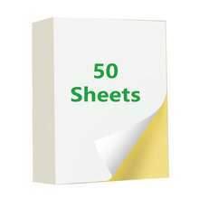 50pcs A4 Size Printable Sticker Paper, Self-Adhesive, Suitable For Crafts, Scrapbooking, Inkjet Printer, Matte White, Back To School, Christmas Stickers - Multicolor - View 10