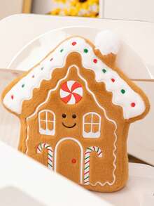 1 Stück Weihnachtsfamilien Weihnachtsbaum Deko, Lebkuchenmann & Haus Dekorative Zierkissen