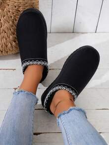 Botas de nieve para mujer 2025, con forro térmico y suela gruesa para mantener el calor en invierno