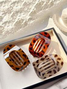 4 piezas Nuevo pasador de cabello ovalado mate de estilo transfronterizo, mate simple, pasador de cabello de arco curvo de gran tamaño, pasador de pato, pinzas para el cabello, deslizador de cabello, barretas