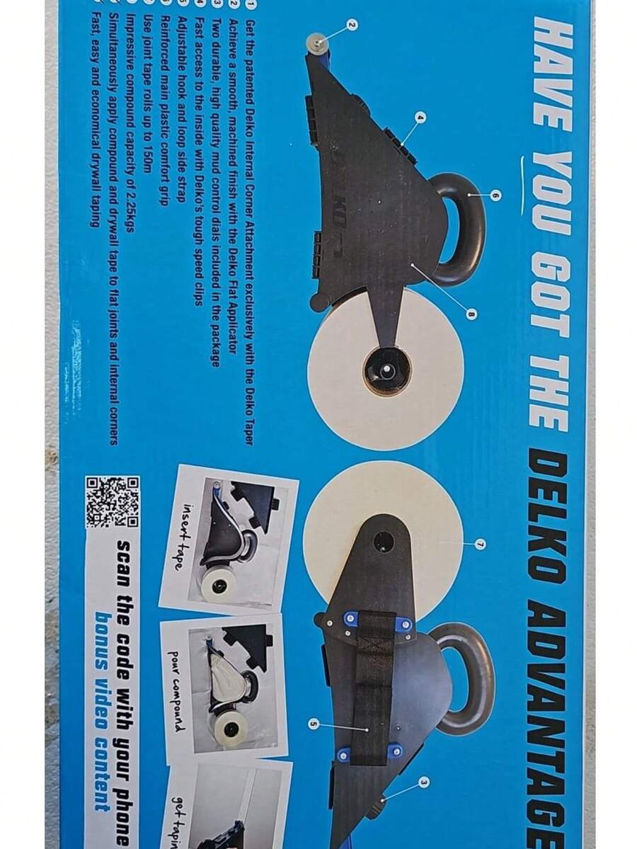 Automatic Drywall Taping Tool With Adjustable Handle, Professional Joint Tape Applicator For Wall And Ceiling Finishing, Easy To Use Hand Tool For Construction And Renovation Projects - 灰色或黑色 - 查看 1