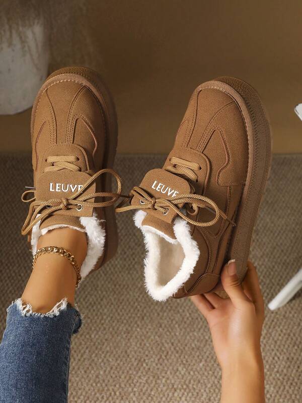 Women's Sneakers, Orthopedic Shoes, Platform Snow Boots, Double Lace Design, Comfortable & Warm, Thermal Lined, Classic For Indoor & Outdoor