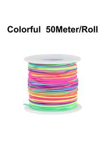 1/2/3 Dây đàn hồi cho vòng tay, Dây vòng tay bền 1 mm dài 330 feet, Dây đàn hồi co giãn để làm đồ trang sức, vòng cổ và hạt cườm - Nhiều màu - Xem 15