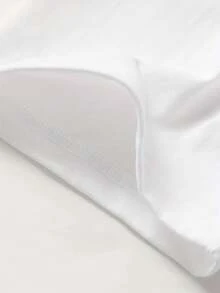 Summer Women's Short Sleeve Printed T-Shirt, Pure 220g Heavyweight Printed T-Shirt, Women's Fashion  Outfit; Double Needle Collar, Reinforced Shoulder Stitching, High-Quality Pure T-Shirt - White - View 5