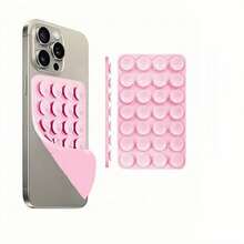 Silicone Suction Cup Phone Case Adhesive Installation, 24 Hole Adhesive Phone Grip, With Higher Suction Power, Detachable Hands-Free Strong Grip Silicone Suction Cup Phone Case, Suitable For Selfies And Videos, Suitable For Influential People, Gifts For Women, Girls And Teenagers - 彩色 - 查看 2