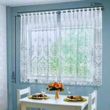 Kitchen Window Curtains - trắng - Xem 2