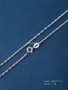 1 件 18K 白金女士项链套装，带 S925 银链，适合情人节、节日和日常佩戴。附赠精美礼品盒，适合 DIY 吊坠配饰。 - 銀色 - 查看 9