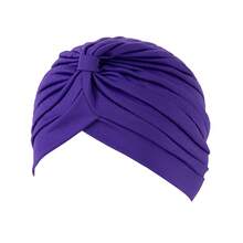 1pc Unisex Turban Headband With Twisted Knot & Pleated Design, Breathable & Lightweight, Classic Solid Color Headwrap, Versatile For Outdoor, Yoga, Sports, Casual Wear