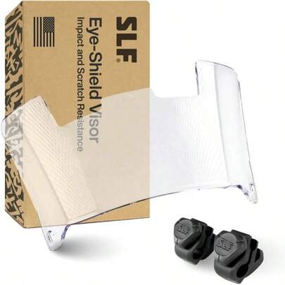 - Visera para casco de ftbol profesional, para cascos juveniles y adultos, incluye clips para visera