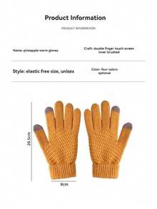 Women's And Men's Winter Ski Magic Gloves Warm Full-Finger Stretch Knitted Polyester Blend With Elastic Acrylic Mittens Jacquard Design For Touch Screen For Outdoor & Cycling