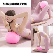 Kit de Pilates YOKNETIG de 11 piezas para entrenamiento en casa - Incluye pelota de yoga de 25 cm, bandas de resistencia y anillo