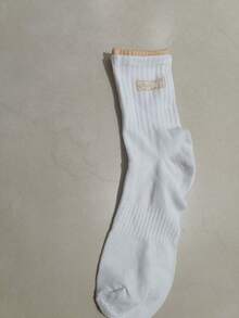 Șosete de damă, culoare uni, până la jumătatea gambei, șosete crew cu imprimeu anti-miros, fără cusături, toamnă/iarnă