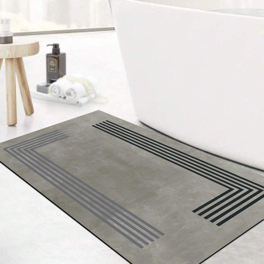 WYPRODUKOWANO W TURCJI Perłowy, cyfrowy, antypoślizgowy dywan turecki z nadrukiem – AL4010, miękki w dotyku, zmywalny, z antypoślizgowym filcowym spodem – nowoczesna, dekoracyjna mata podłogowa, odpowiednia do salonu, sypialni, łazienki, przedpokoju lub przedpokoju – dostępna w 5 rozmiarach (40*60, 50*120, 50*160, 50*80, 60*100 cm). Szybkoschnący, bardzo chłonny, miękki i wygodny. Nadaje się do użytku wewnątrz i na zewnątrz.