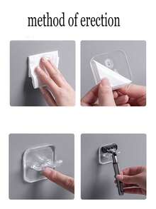 3/5 Stücke tragbarer Rasierer Halter Regal mit Saugnapf Haken, geeignet für Dusche, Badezimmer, Reisen, Wandmontage, wiederverwendbar