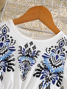 Young Girls' Autumn Elegant Dress With Belt, Suitable For Casual Daily And Outdoor Wear