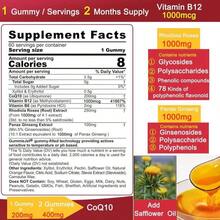 Sugar Free CoQ10-200mg 400mg Filled Gummies - 2 Months Supply - W_ Vitamin B12 1000mcg, Rhodiola Rosea &Amp; Panax Ginseng, B6, Coenzyme Q10 Supplement For Hear-T, Energy, Antioxidant, Ultra Absorption - Flavor NameB - 查看 3
