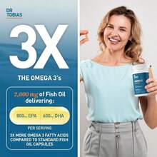 Dr Tobias Omega 3 Fish Oil, 2000mg Triple Strength With 800mg EPA 600mg DHA Per Serving, Fish Oil Omega 3 Supplements For Heart, Brain &Amp; Immune Support, 90 Softgels, 45 Servings - Tên hương vịA - Xem 2