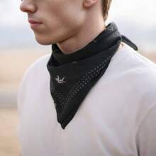 Moss and Gear Bandana algodn pauelo de diseo, algodn extrafino - para hombres y mujeres - Gris Carbón - Ver 5