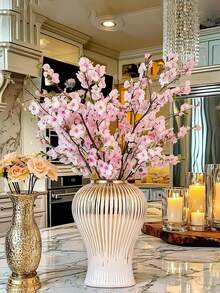 1 إناء سيراميك فاخر أوروبي للتخزين العام، ديكور طاولة للمنزل وغرفة المعيشة ومدخل المنزل والفندق، أفضل هدية عيد الميلاد، ديكور للمنزل والزفاف وحفلات عيد الحب وأعياد الميلاد، إناء زهور - متعدد الألوان - مشاهدة 9