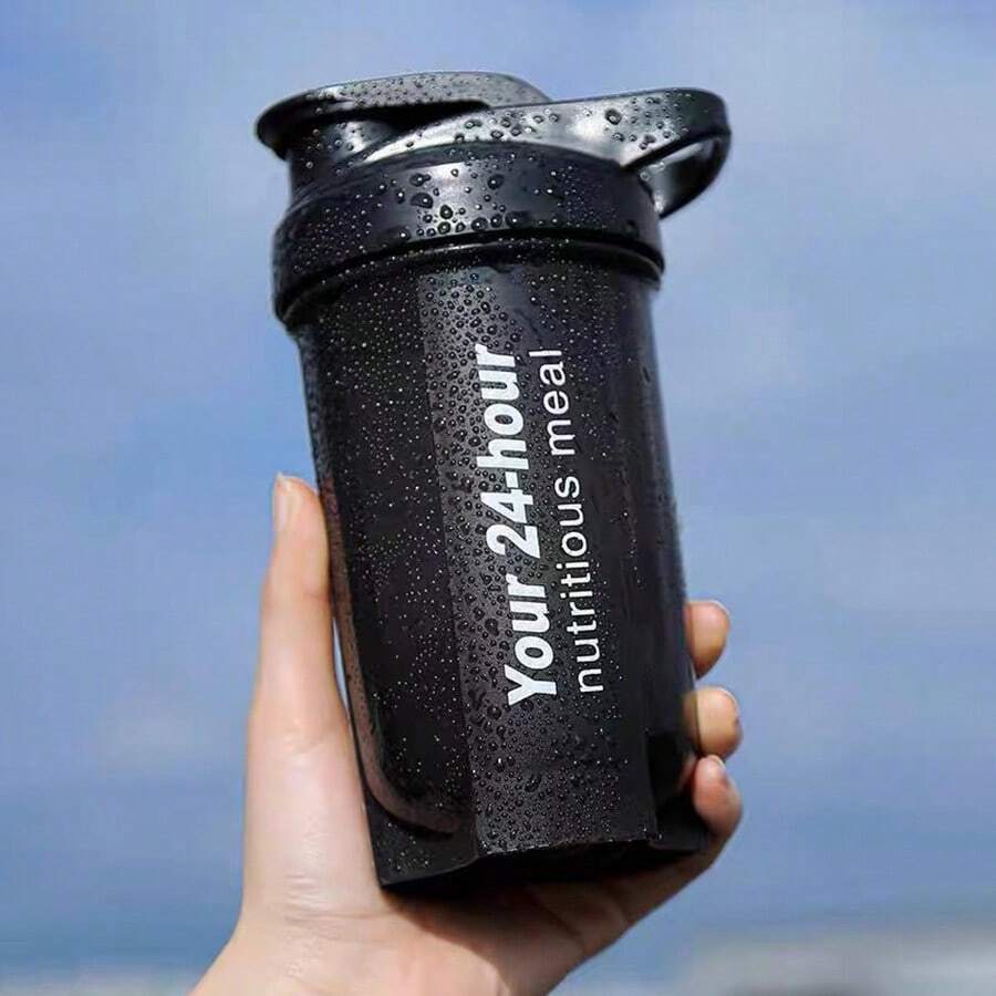 1 件装摇摇杯蛋白粉代餐奶昔搅拌杯健身运动水杯带刻度便携式搅拌球杯 - 彩色 - 查看 1