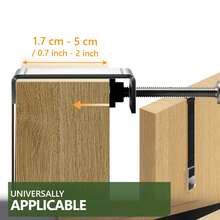 Supporto regolabile per ghirlanda da appendere alla porta d'ingresso - Decorazioni per Ognissanti, Ringraziamento e Natale, Gancio universale in metallo per diverse larghezze di porta, Argento brillante