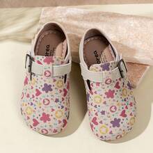 1 Pair Girls' Flat Shoes, Printed Pattern Design, Soft & Lightweight PU Leather, Hook And Loop Closure, Round Toe Casual Flats, Fashionable & Cute, Suitable For Indoor & Outdoor, All Seasons - Multicolor - View 11