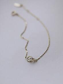 BALMORA 1 款优雅 S925 纯银锆石镶嵌双环互锁手链，适合送给女朋友作为情人节礼物 - 金色 - 查看 10