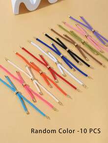 1 pieza Colorido brazalete de la suerte DIY, accesorio de cordón trenzado de doble círculo adecuado para hacer joyería con colgante y conector - Cuerda milanesa - Ver 11