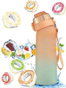 1pc 650ml Air Bottle Tritan Water Bottle Scented Pods Air Scent 0 Sugar Fruit Flavour Up Tritan Plastic Water Drink Bottle With Fragrance Drink More Water(One Water Bottle With A Random Flavor Fragrance Ring) - Nhiều màu - Xem 12