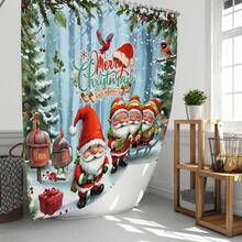 Bộ rèm tắm đa năng Giáng sinh 1/4 chiếc, tặng kèm 12 móc treo, tạo không khí lễ hội, thảm nhà tắm, thảm hình chữ U và thảm nhà vệ sinh tròn, phù hợp với mọi không gian phòng tắm Giáng sinh, trang trí phòng tắm - Nhiều màu - Xem 17