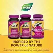Nature's Way Alive! Prenatal Premium Gummy Multivitamin, High Potency Folate, Plant-Based DHA, Vegetarian, Strawberry And Lemon Flavored, 75 Gummies - 白色的 - 查看 6