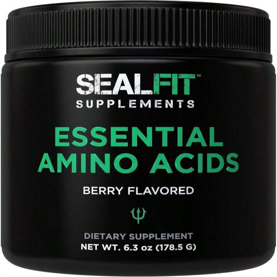 SEALFIT Essential Amino Acids Pre + During + Post Workout Powder EAA + BCAA Aminos Supplement For Energy, Muscle Growth, And Recovery EAAs And BCAAs Perfect Preworkout For Men &Amp; Women Lemon Lime - Tên hương vịA - Xem 1